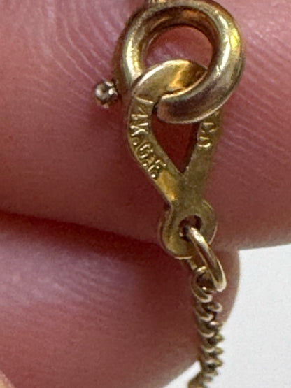 AMCO 14K Gold Filled Necklace Clip on Earring Set 2 Pc Red Garnet Pearl