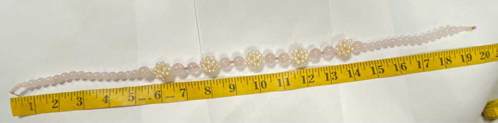 Zoe B 14K Gold Rose Quartz & Freshwater Pearl Cluster