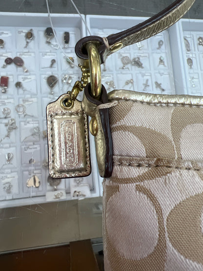Designer Coach beige Crossbody