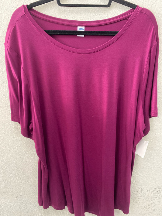 Wine Old Navy Short Sleeve Shirt Women's