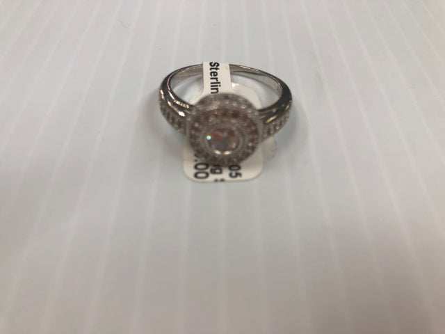 Sterling Silver CZ Ring Size 8.75