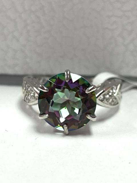 Sterling Silver Mystic Topaz Ring New w/ Tags JTV Size 8