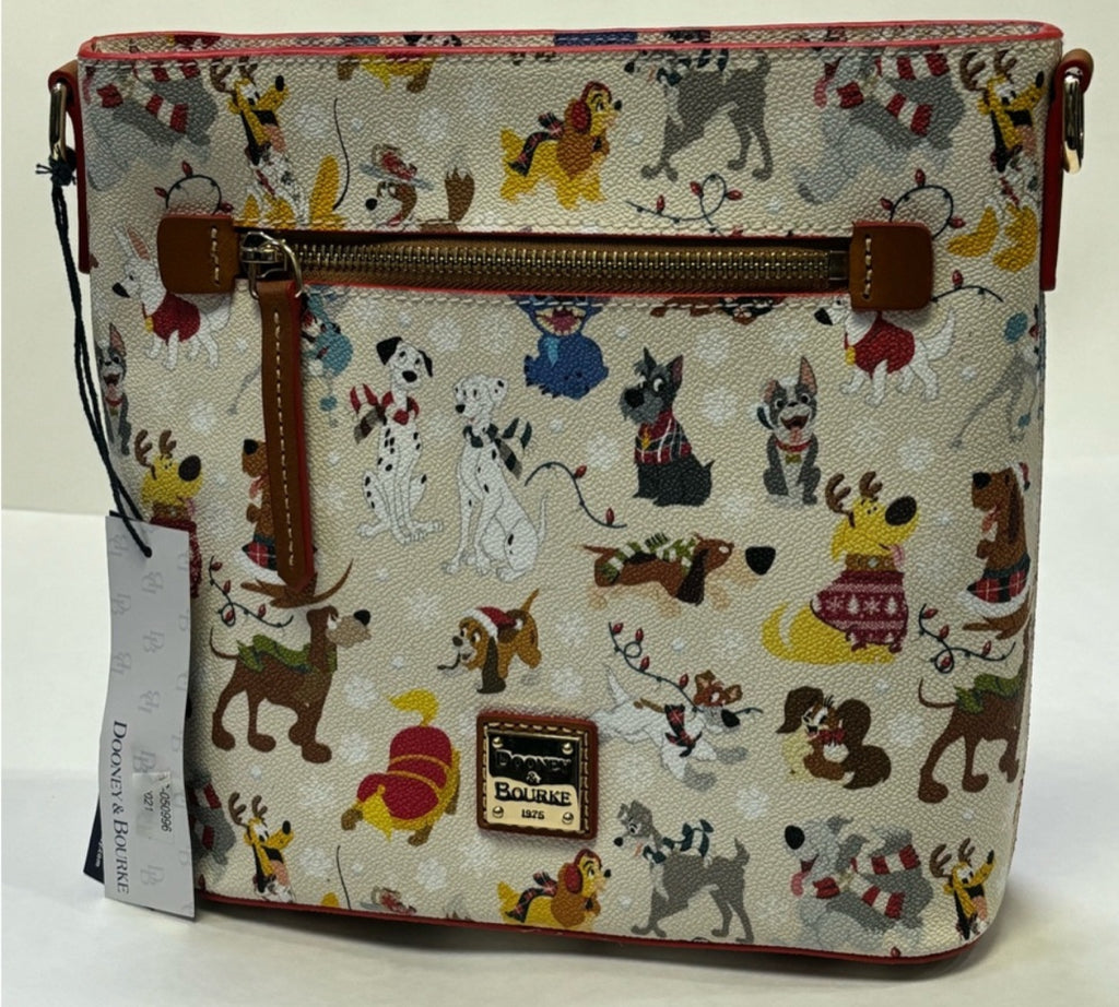 NEW Designer Parks Dooney & Bourke Crossbody Bag Santa Tails Paws Christmas Hand