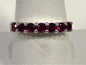 Sterling Silver Ring Garnet Band Size 8.75