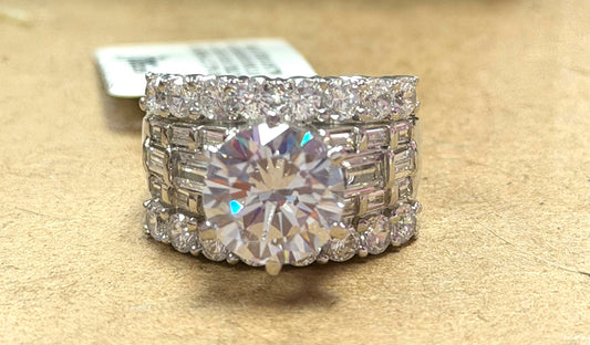 Sterling Silver CZ Ring New w/ Tags Size 8 JTV