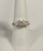 Gold Over Sterling Ring Size 8 CZ