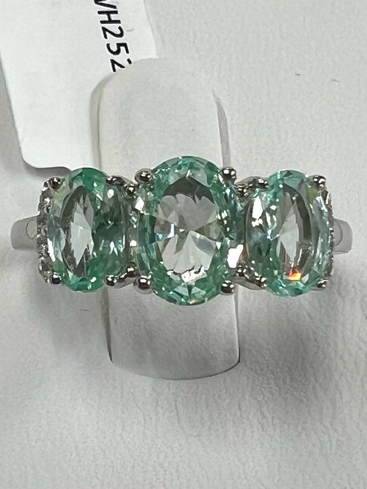 Sterling Silver Mint Green Kyanite & Diamond Accent New w/ Tags Size 8 JTV