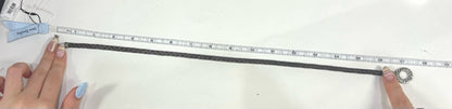 Carolyn Pollack Sterling Silver Braided Necklace w/ Toggle Clasp Dark Brown 17"
