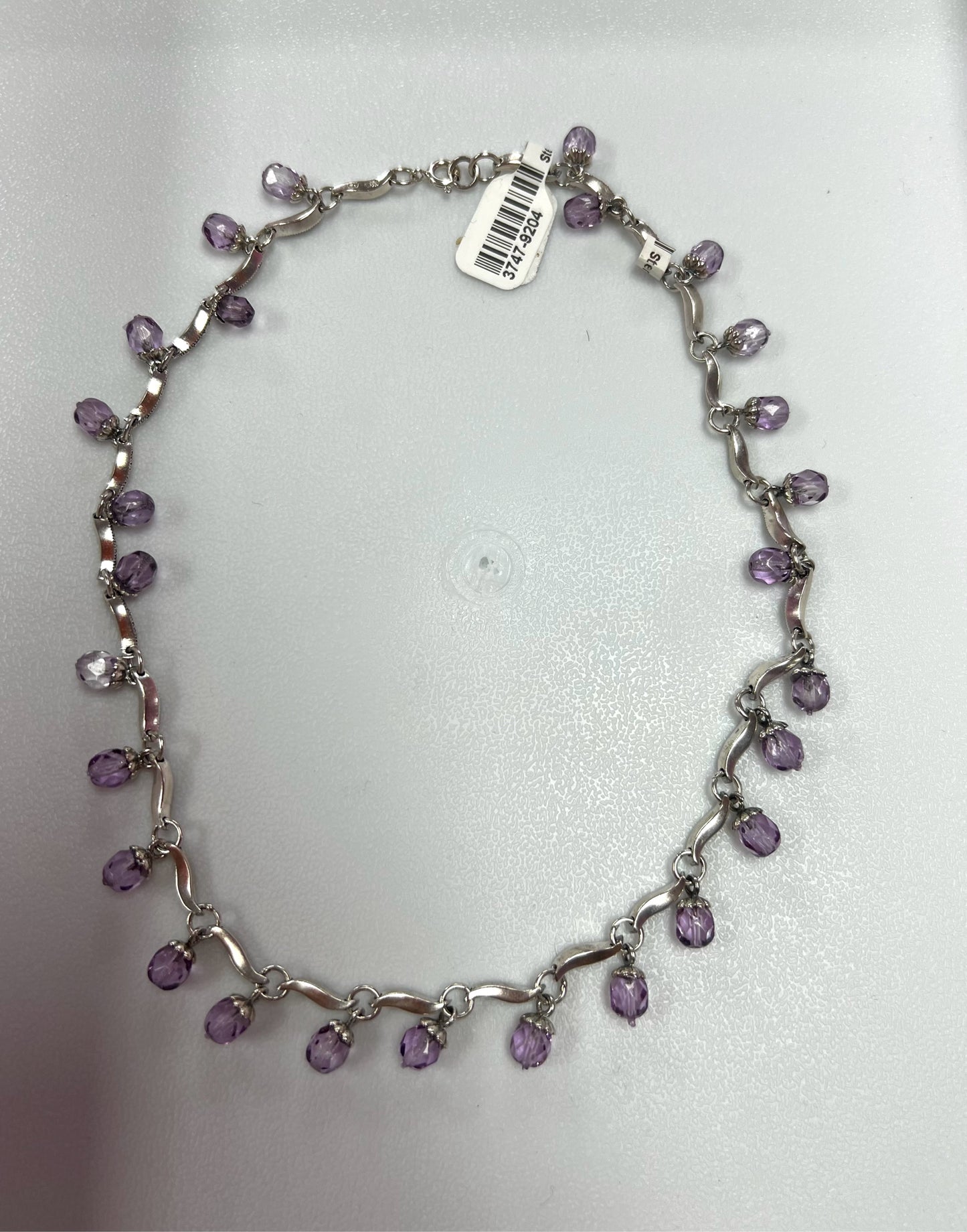 Sterling Silver Amethyst 15.5" Necklace