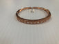 Rose Gold Over Sterling Silver CZ Bangle Bracelet