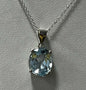 Sterling Silver Blue Topaz Necklace New JTV