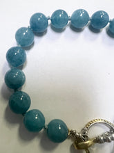 Load image into Gallery viewer, Michael Valitutti Gems En Vogue Sterling Silver Milky Aquamarine Bead Bracelet