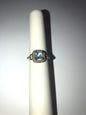 Sterling Silver Blue Topaz Ring Size 6.75