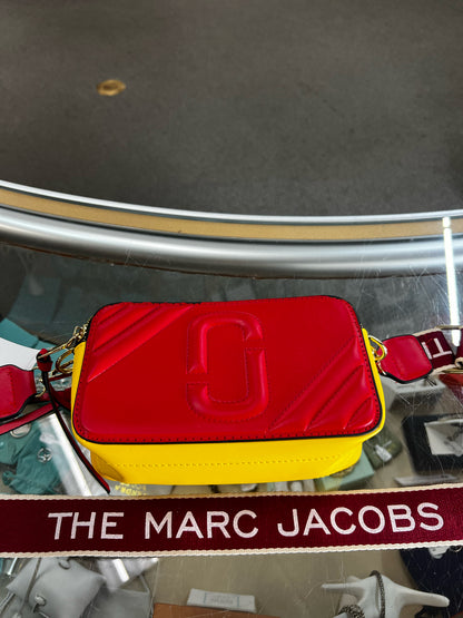 Designer Marc Jacobs Red/Yellow/Brown Handbag