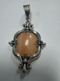 Carolyn Pollack Relios Rose Quartz /MOP Reversible 925 Sterling Enhancer Pendant