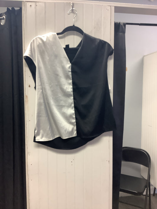 Black & White SHEIN Sleeveless Women's