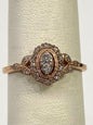 10k Rose Gold  Diamond Ring Size 7