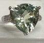Sterling Silver Prasiolite Ring Size 9