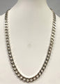 26" Sterling Silver 8mm Curb Link Necklace Chain