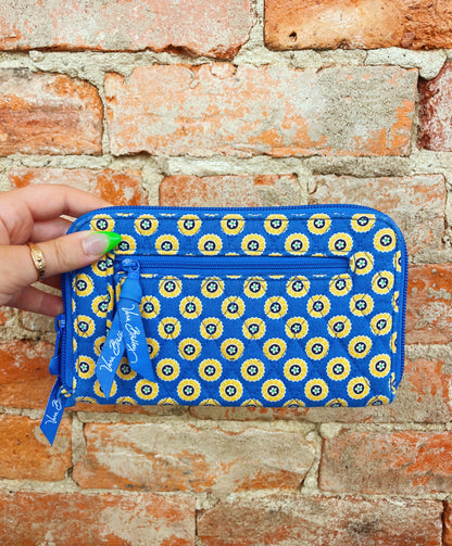 Fashion Blue/Yellow Print Vera Bradley Wallet