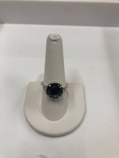 Pandora Sterling Silver Ring Shning Midnight Star Size 9