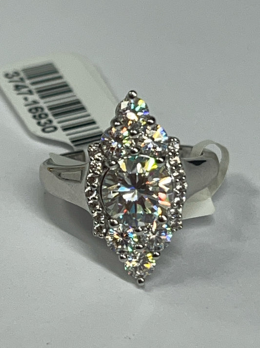 Sterling Silver CZ Ring New w/ Tags Size 8 JTV