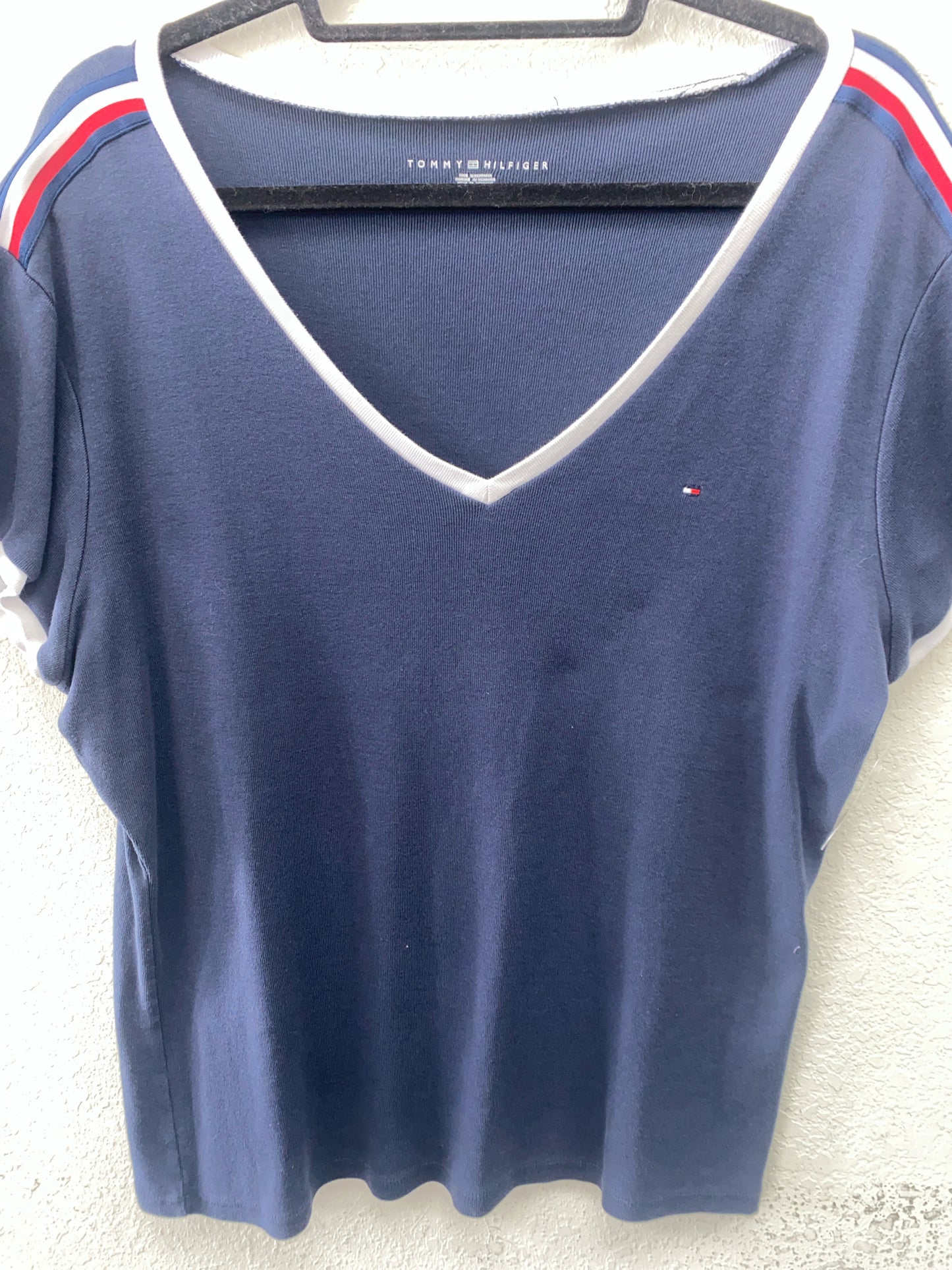 Navy Tommy Hilfiger Short Sleeve Shirt Women's