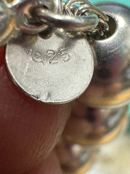 Tiffany & Co. 925 Sterling Silver HardWear 10mm Ball Bead 8" Bracelet