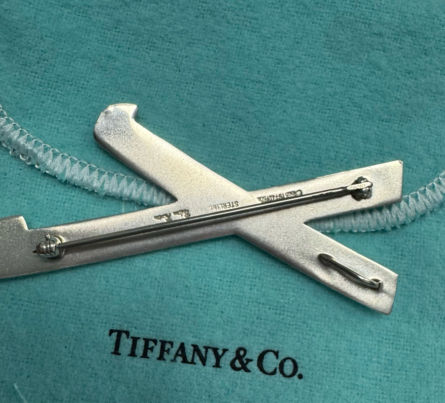 1985 Tiffany &  Co Sterling Silver Paloma Picasso Graffiti X Pin Brooch Pendant