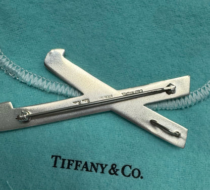 1985 Tiffany &  Co Sterling Silver Paloma Picasso Graffiti X Pin Brooch Pendant