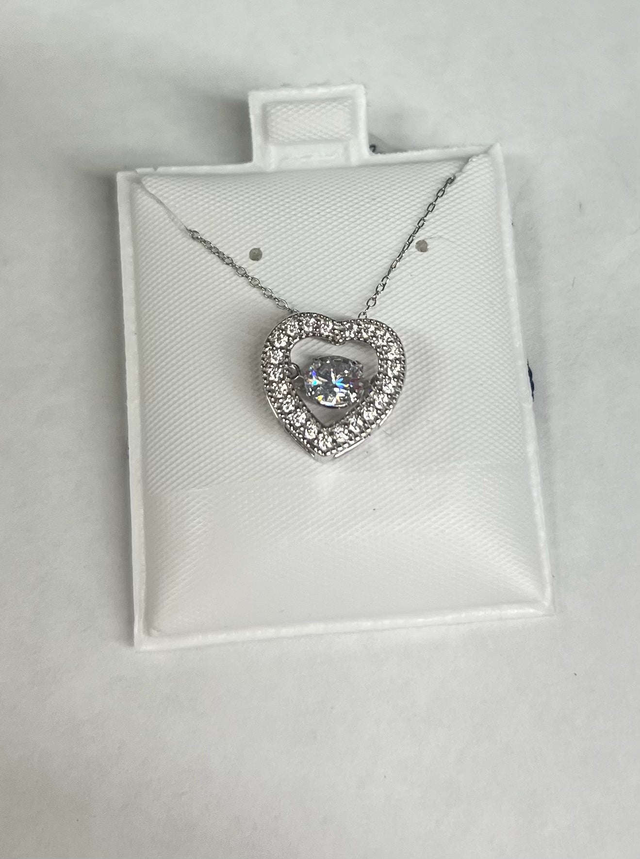 Sterling "Dancing CZ" Pendant & Chain JTV New