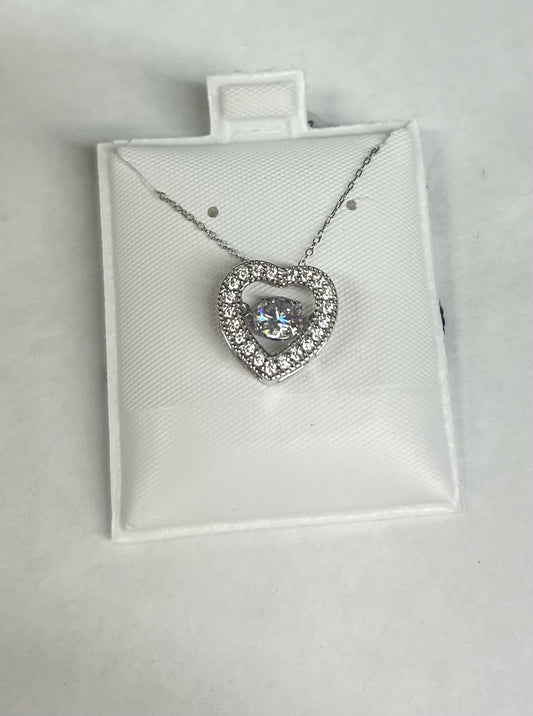 Sterling "Dancing CZ" Pendant & Chain JTV New