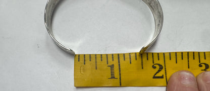 Sterling Silver Gibson Gene Navajo Cuff  Turquoise Coral Inlay Bracelet
