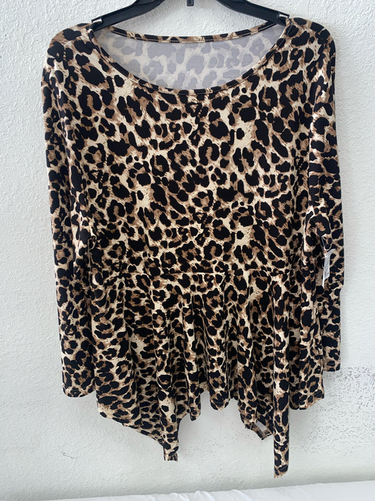 Animal Print SHEIN Long Sleeve Shirt Women's