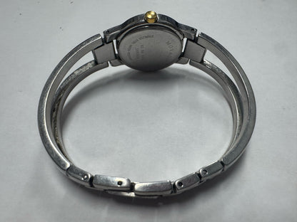 Amorosa Movado Museum Watch Black Dial 2 Tone 84 E4 1842 BANGLE New Bat