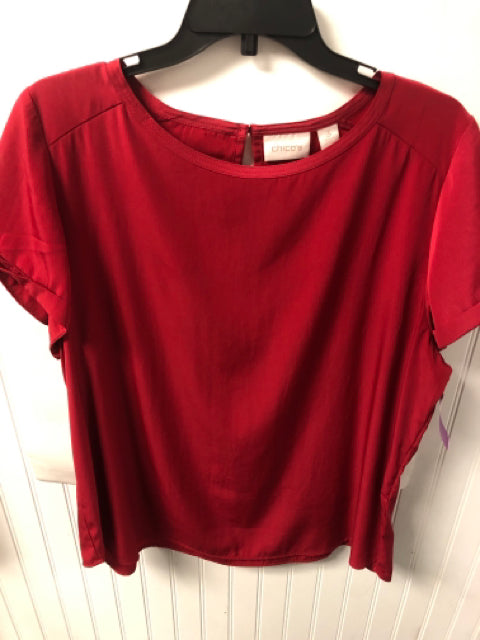 Red Chico's Short Sleeve Shirt Women's