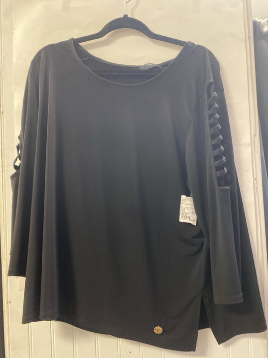 Black Tahari Long Sleeve Shirt Women's