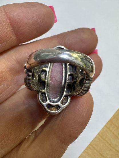 Carolyn Pollack Sterling Silver Copper and Brass Pink Rhodonite Ring Size 8