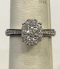 14k White Gold 1 cttw Diamond Ring Oval Cluster Size 7