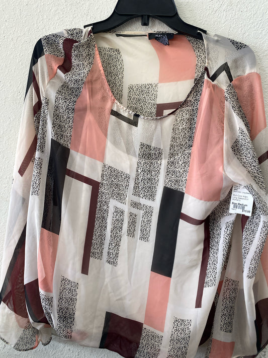 Multi-Color Alfani Long Sleeve Shirt Women's