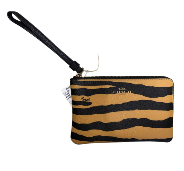 Designer Tan/Black Coach Wristlet