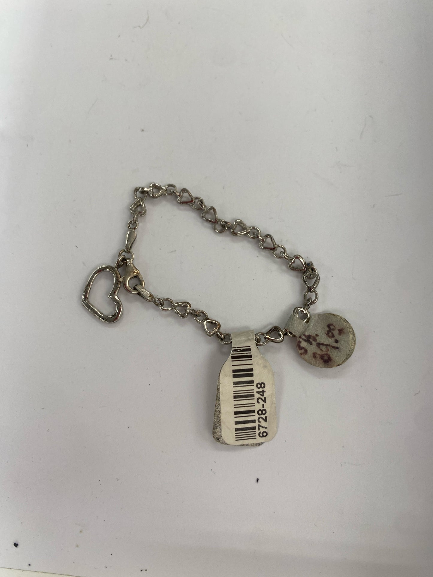 Sterling Heart Bracelet/5.5in