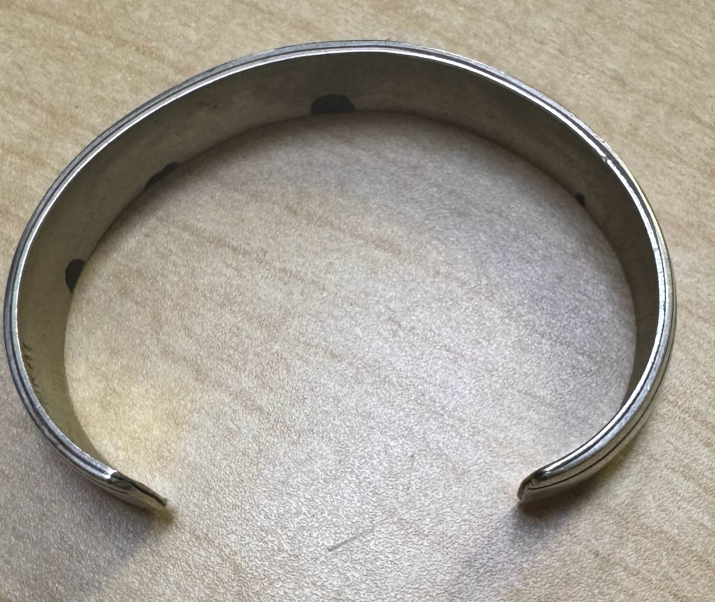 Navajo Bracelet Silver Inlaid Turquoise Cuff Signed NAKAI C.80's Peyote Birds