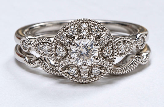 10KWG Di.12ctw Semi-Mount w/ Band ring/ Size 6.25
