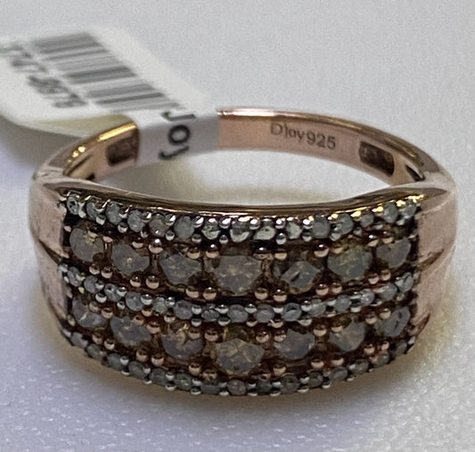 D'Joy Rose Gold Over Sterling Silver Ring Size 9