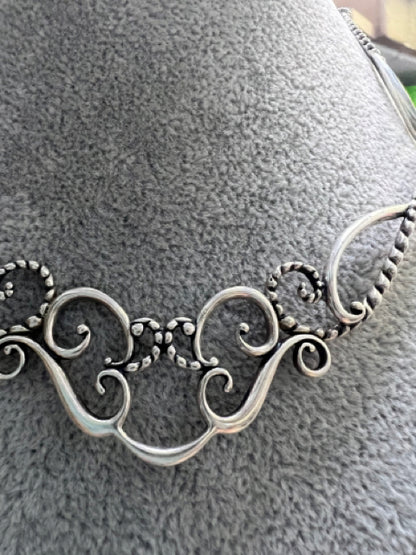 Carolyn Pollack Relios 17" Sterling Silver Necklace Scroll Necklace