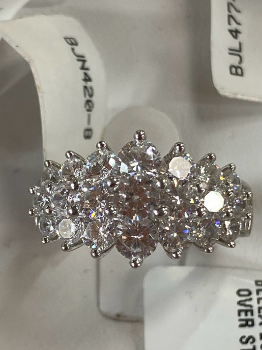 Sterling Silver CZ Ring Size 8 New w/ Tags JTV