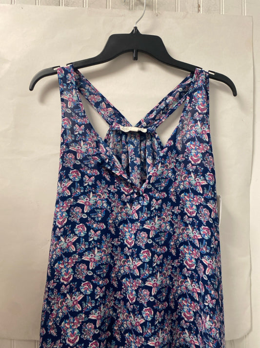 Blue & Purple Pink Rose Tank Women's