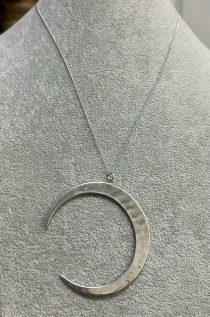 Robert Lee Morris Sterling Silver Crescent Moon Pendant & 20" Chain RLM Studio