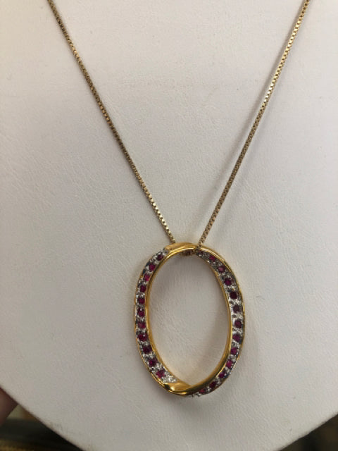Gold Over Sterling Silver 18" Chain & Pendant